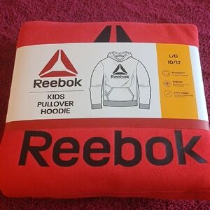 Reebok Red Fleece Hoodie Sweatshirt